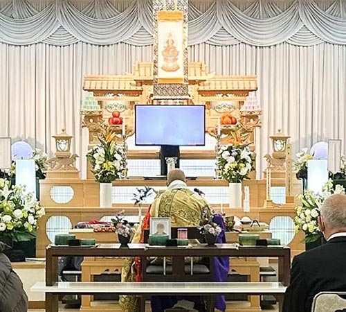 ひので斎場での家族葬の葬儀参考イメージ
